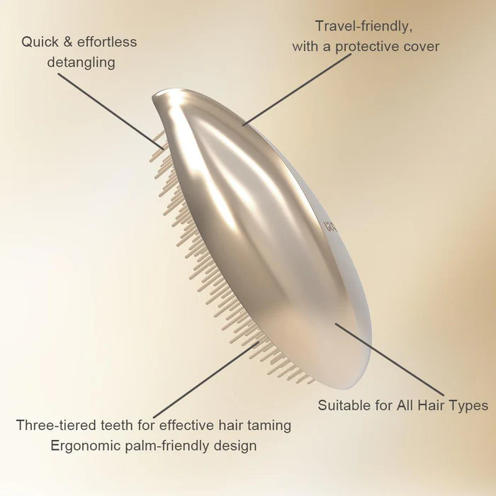 Golden Leaf Detangling Hair Brush